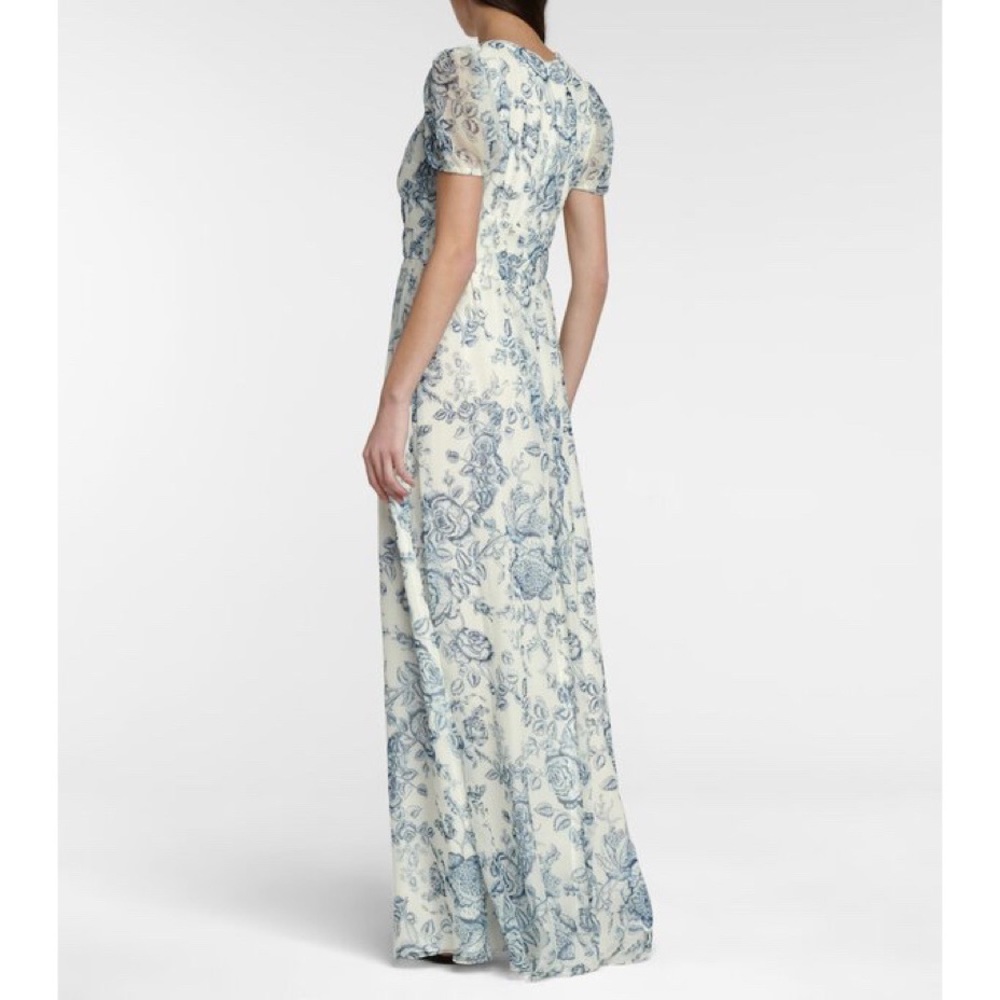 NEW Erdem Rick Toile De Jouy Silk Voile Gown Floral Dress - Picture 3 of 10